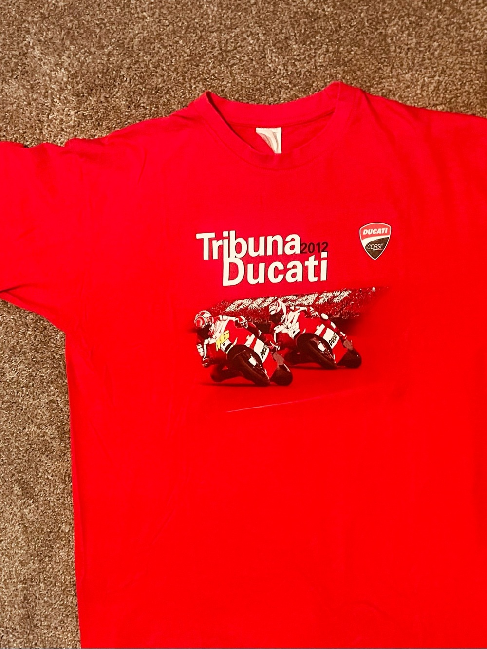 Men’s Ducati 2012 World Ducati Week Red Tribuna Graphic Tee
